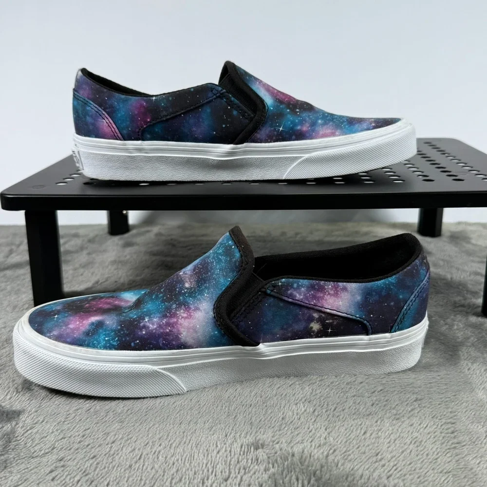 Vans Women's Asher 508731 Blue Casual Slip on Shoes Sneakers Size 7 - Picture 5 of 13